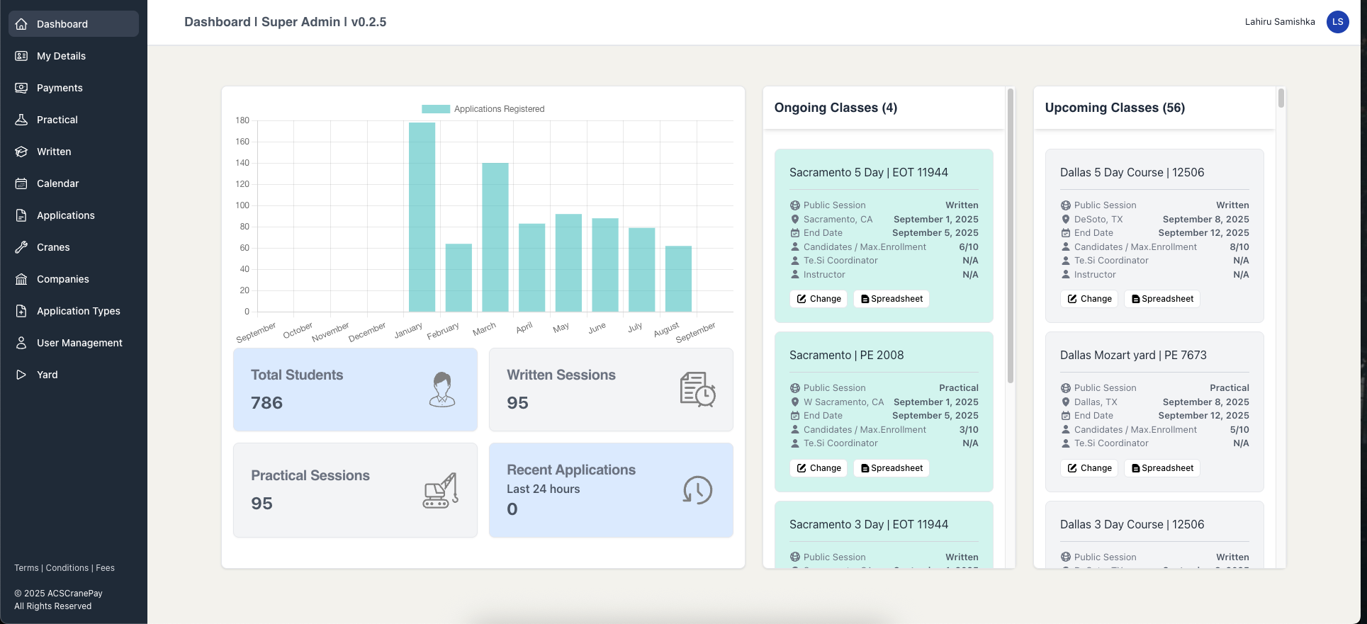 Crane Admin - Student Management System