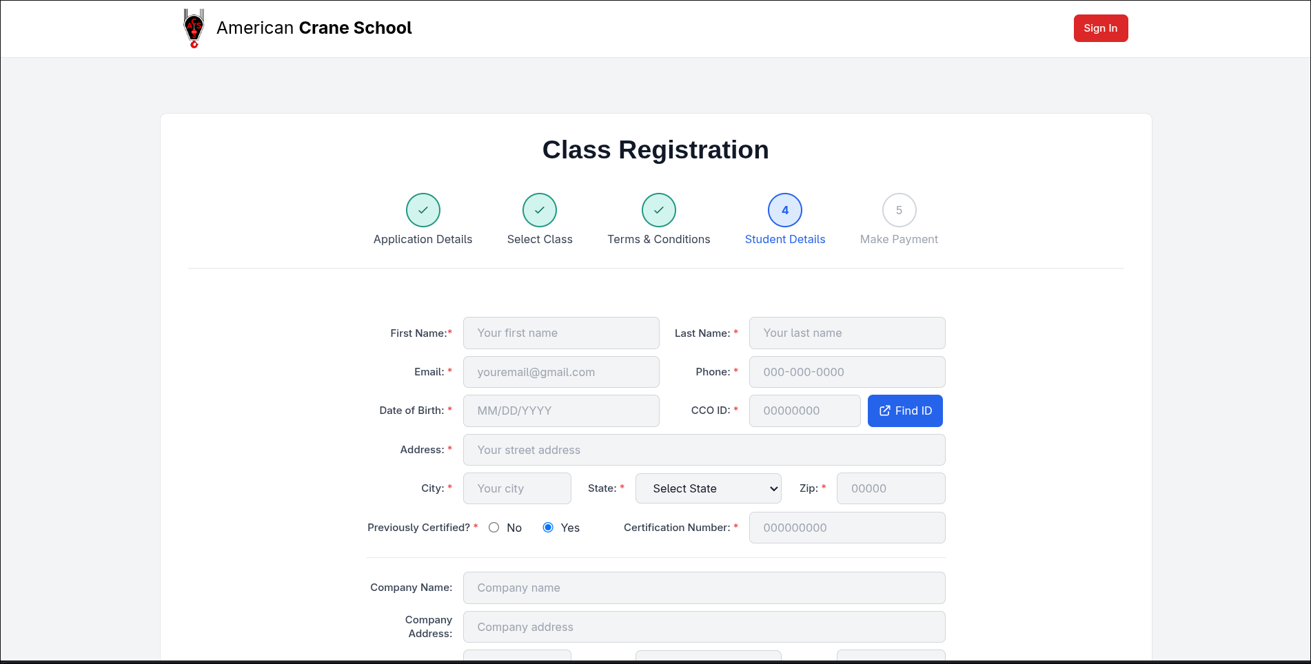 Crane Admin - Student Management System